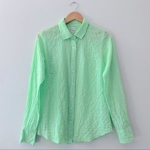 J.Crew Perfect Shirt in Seersucker Gingham